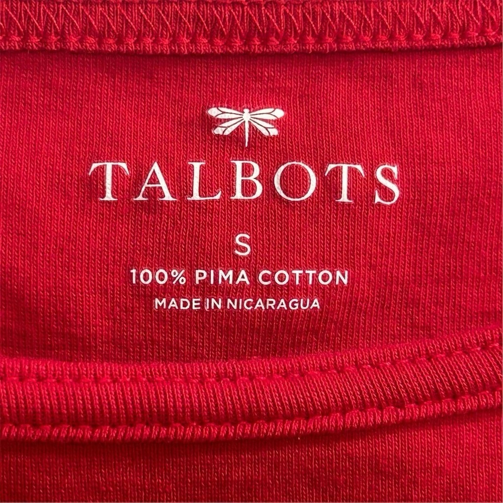Talbots Women's Red Button Shoulder Blouse‎ Size S Casual Top - Picture 6 of 9
